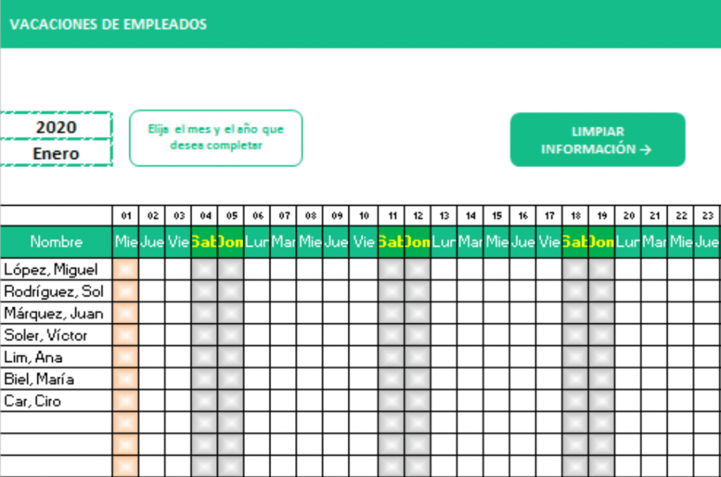 Patrimonio Saldar Constante Plantilla Excel Turnos 2020 Miserable En 2631